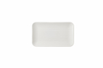 HARVEST NORSE WHITE RECT ORGANIC PLATE 10.6X6.3"