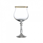 LIBBEY 1924 VINTAGE GOLD BANDED GIN GOBLET GLASS 21OZ/620ML