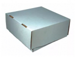 CORRUGATED GATEAU BOX HINGED LID 12 x 12 x 3"