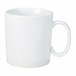 GENWARE PORCELAIN WHITE STRAIGHT SIDED MUG 12OZ