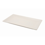 GENWARE LUNA STONEWARE WHITE RECTANGULAR PLATE 11.8X5.9"