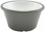 TWO TONED MELAMINE RAMEKIN GREY & WHITE 59ML/2OZ