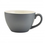 ROYAL GENWARE BOWL SHAPED CUP 34CL 12OZ MATT GREY X6