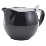 GENWARE PORCELAIN BLACK TEAPOT WITH LID & INFUSER 17.6OZ