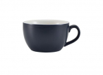 GENWARE PORCELAIN MATT BLUE BOWL SHAPED CUP 25CL