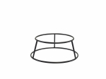 GENWARE BLACK ANTI-SLIP ROUND BUFFET RISER 10CM