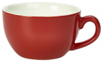 GENWARE PORCELAIN RED BOWL SHAPED CUP 6OZ