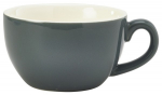 GENWARE PORCELAIN GREY BOWL SHAPED CUP 6OZ