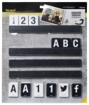 SECURIT LETTER SHELVES BLACK 100X2.5CM LES-BL-100