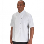 ADC SHORT SLEEVE CHEFS JACKET WITH STAYCOOL WHITE SIZE XS