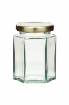 HOMEMADE 227ML HEXAGONAL JAR WITH TWIST OFF LID