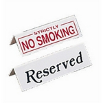 PLASTIC 'RESERVED' TABLE SIGN X10