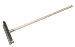 PIZZA OVEN WIRE BRUSH WITH SCRAPER (NO HANDLE)
