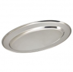 OVAL SERVING FLAT 12" S/STEEL