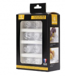 MATFER BOURGEAT POLYCARBONATE PIPING TUBES ASSORTED PLAIN & STAR (BOX 12)