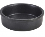 GENWARE FORGE STONEWARE BLACK TAPAS DISH 10.3OZ