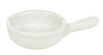 GENWARE WHITE PORCELAIN MINIATURE FRYING PAN 1OZ
