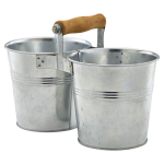 GENWARE GALVANISED STEEL COMBI SERVING BUCKETS 28.8OZ