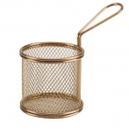 COPPER SERVING FRY BASKET 9.3 X 9CM SVBR09C    X6