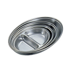 S/ST.2-DIV.OVAL VEG.DISH 10" WIDTH 17.8CM 1362