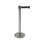 GENWARE BARRIER POST - RETRACTABLE BLACK BELT X2