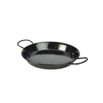 BLACK ENAMEL PAELLA PAN 26CM X6  E0226