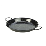 BLACK ENAMEL PAELLA PAN 30CM X6  E0230