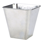 GALVANISED STEEL FLARED SERVING TUB 10X10X10CM X12