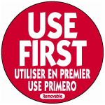 50MM REMOVABLE USE FIRST RED LABEL (PACK OF 500) RUF2R