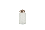 LARGE LATTICE GLASS JAR WITH COPPER LID (1200ML) D106x H212