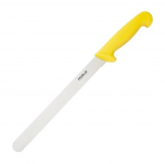 YELLOW HANDLED KNIFE 10" SILCER SERRATED BLADE