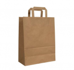 LARGE BROWN HANDLED CARRIER BAG - INTERNAL TAPED HANDLE