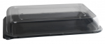 LARGE BLACK PLATTER LID RECTANGULAR 460X300X63MM 13352