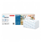 PAPERNET INTERFOLDED 2PLY WHITE NAPKINS 1/2 FOLD WITH READY TABLE TECHNOLOGY