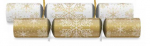 10" SNOWFLAKE SUPREME XMAS GOLD/WHITE MIXED BOX CRACKER