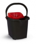CLEANWORKS PLASTIC MOP BUCKET RED 15 LITRE