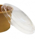 CLEAR PP LID FOR 500/750/1000ML KRAFT ROUND POT