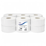 PRISTINE MINI SHORT JUMBO TOILET ROLL 2PLY 150M