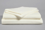 POLYESTER COTTON FITTED SHEET, SINGLE BED 200 X 90CM - CREAM