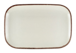 GENWARE TERRA STONEWARE SERENO BROWN RECTANGULAR PLATE 13.6X9.3"