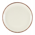 GENWARE TERRA STONEWARE SERENO BROWN COUPE PLATE 7.5"