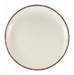 GENWARE TERRA STONEWARE SERENO BROWN COUPE PLATE 10.8"