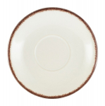 GENWARE TERRA STONEWARE SERENO BROWN SAUCER 5.9"