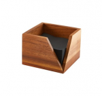 GENWARE ACACIA 14 X 10CM WOOD SERVIETTE HOLDER