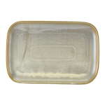 GENWARE TERRA PORCELAIN MATT GREY RECTANGULAR PLATE 13.6X9.3"