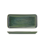 TERRA PORCELAIN AQUA GREEN  NARROW RECTANGULAR PLATTER 27 X 12.5CM