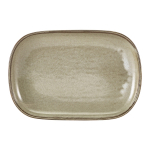GENWARE TERRA PORCELAIN GREY RECTANGULAR PLATE 9.4X6.5"