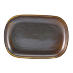 GENWARE TERRA PORCELAIN RUSTIC COPPER RECTANGULAR PLATE 9.4X6.5"