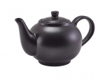 GENWARE PORCELAIN MATT BLACK TEAPOT 45CL/15.75OZ