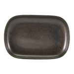 GENWARE TERRA PORCELAIN BLACK RECTANGULAR PLATE 9.4X6.5"
